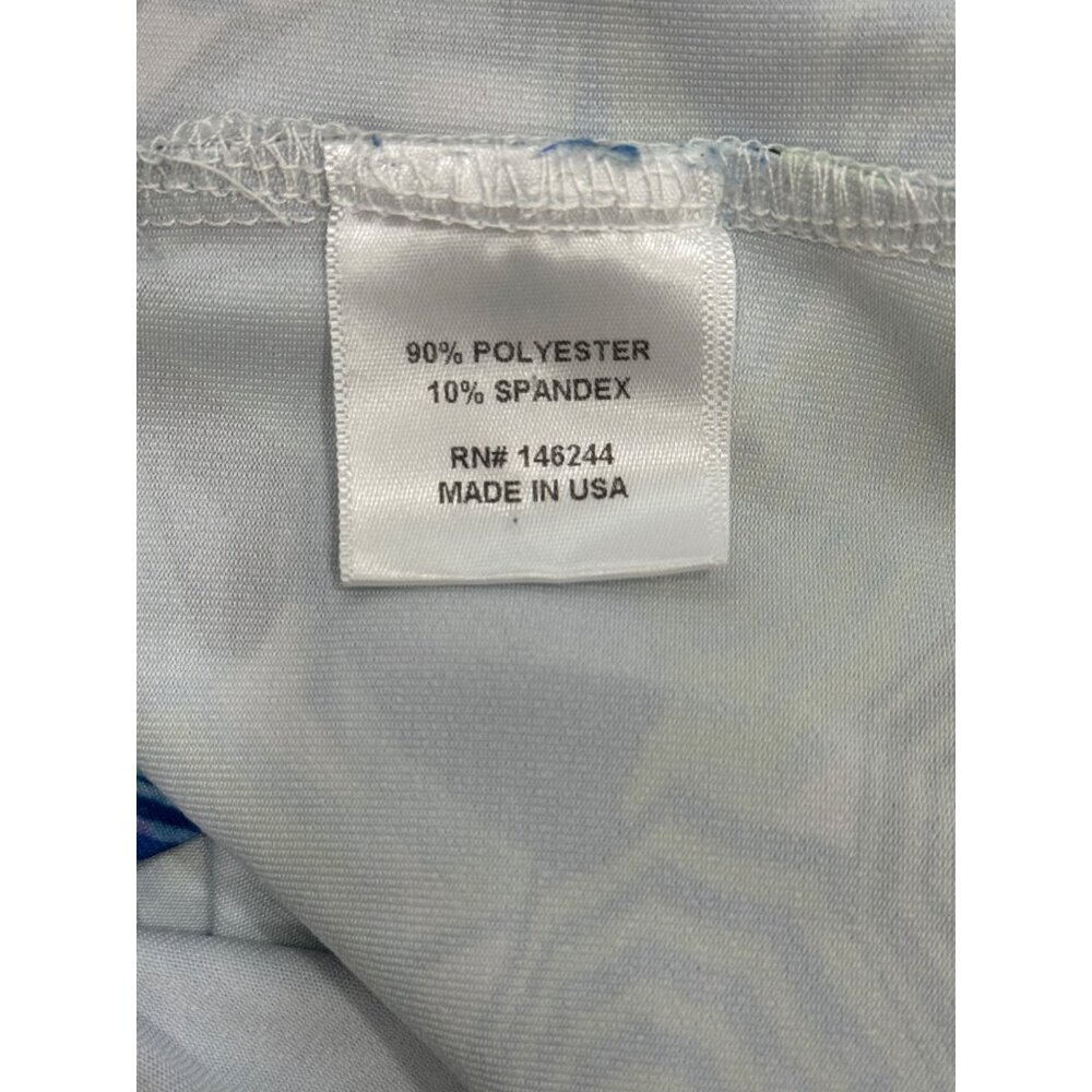 Kevan Hall Sport Sleeveless 1/2 Zip Golf Dress Blue Green Floral  Womens Size L - Picture 7 of 8